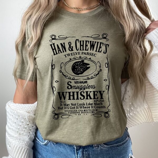 Graphic StarR Wars HanChewies Twelve Parsec Whiskey ShirtStraight Smuggler Whiskey Shirt Whiskey Shirt 1