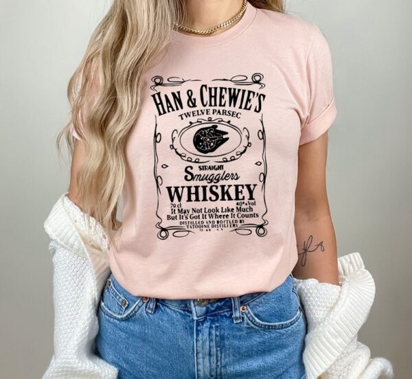 Graphic StarR Wars HanChewies Twelve Parsec Whiskey ShirtStraight Smuggler Whiskey Shirt Whiskey Shirt 3