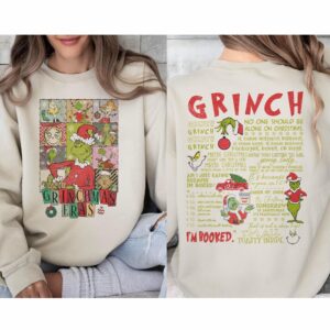 Grinchmas Eras Shirt Grinch Christmas Shirt Retro Grinch Tour Christmas Shirt Funny Grinch Christmas Sweatshirt Holiday Sweatshirt 1