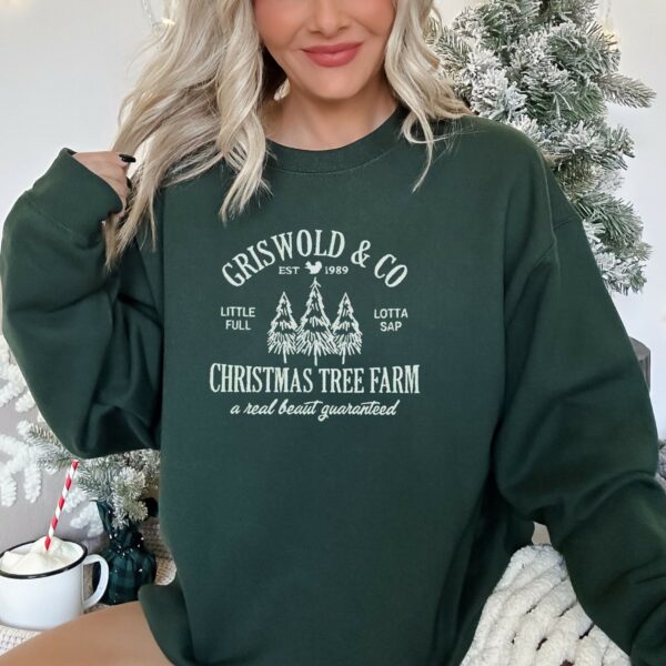 Griswolds Christmas Tree Farm Embroidered Sweatshirt Christmas Shirt Holiday Cute Womans Gift 0