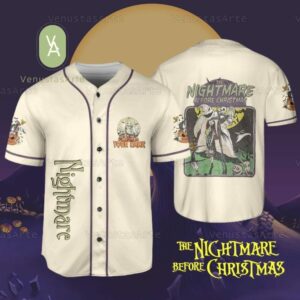 Halloween Jack Sally Baseball Jersey Nightmare Jack Sally Oogie Boogie Shirt Disneyworld Jersey Nightmare Before Christmas Shirt 1