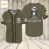 Halloween Jack Skellington Baseball Jersey Custom Name Nightmare Before Jersey Shirt Jack And Sally Horror Movie Kid Adult Jersey 7