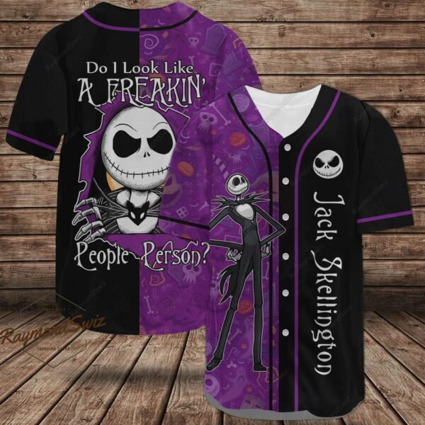 Halloween Jack Skellington Jersey Shirt Jack Skellington Baseball Jersey Halloween Baseball Shirt Jack And Sally Nightmare Before Jersey 1