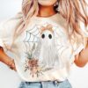 Halloween Lace Ghost Shirt Spooky Coquette Shirt Girly Ghost Lacey Ghost Shirt 1