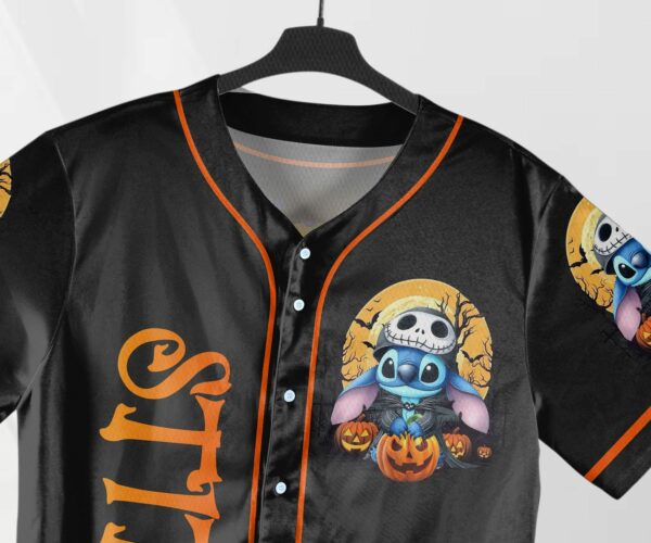 Halloween Stitch Baseball Jersey Ghost Baseball Shirt Halloween Jersey Shirt Gift 10