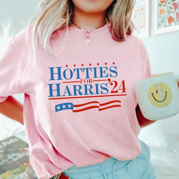 Hotties For Harris Shirt Democrat Vote Blue Tee 3 3