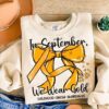 In September Shirt We Wear Gold Shirt Cancer Coquette Bow Gold Shirt 1