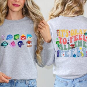 Its Okay To Feel All The Feels Shirt Mental Health Sweatshirt Inclusion Shirt Speech Therapy Tee Out Inside T Shirt Disny Gift1