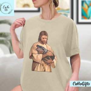 Jesus Moo Deng Shirt Jesus Loves Moo Deng Bouncy Pig Cute Baby Hippo Meme T Shirt Moo Deng Shirt Sweatshirt Hoodie 1