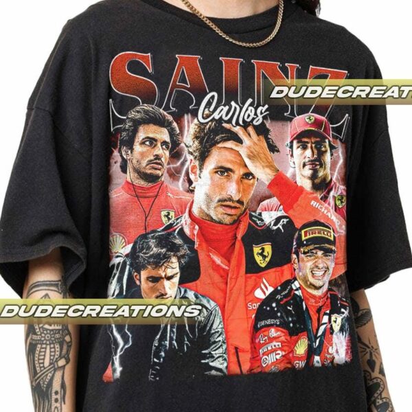 Limited Carlos Sainz Vintage T Shirt Shirt Gift For Woman and Man Unisex T Shirt GP02 1