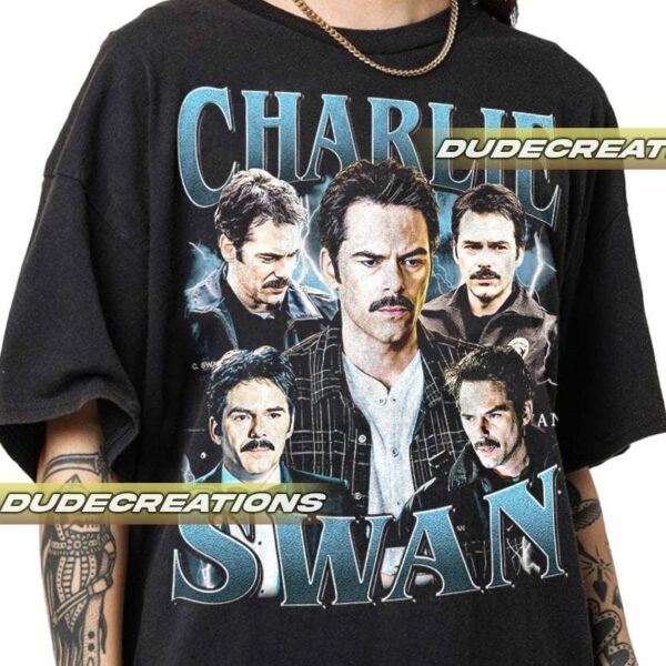 Limited Charlie Swan Vintage T Shirt Shirt Gift For Woman and Man Unisex T Shirt GP02 2