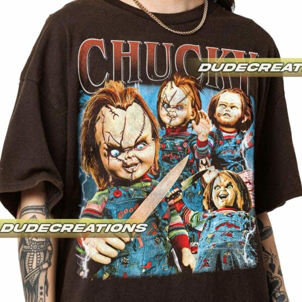 Limited Chucky Childs Play Vintage T Shirt Shirt Gift For Woman and Man Unisex T Shirt GP02 3