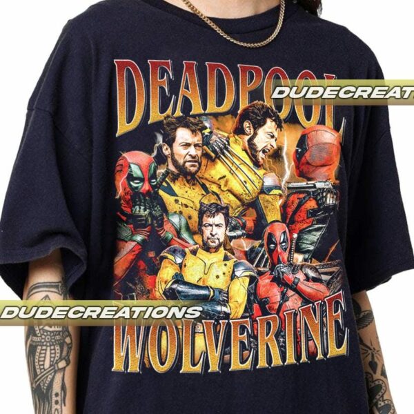 Limited Deadpool Wolverine Vintage T Shirt Shirt Gift For Woman and Man Unisex T Shirt GP02 2