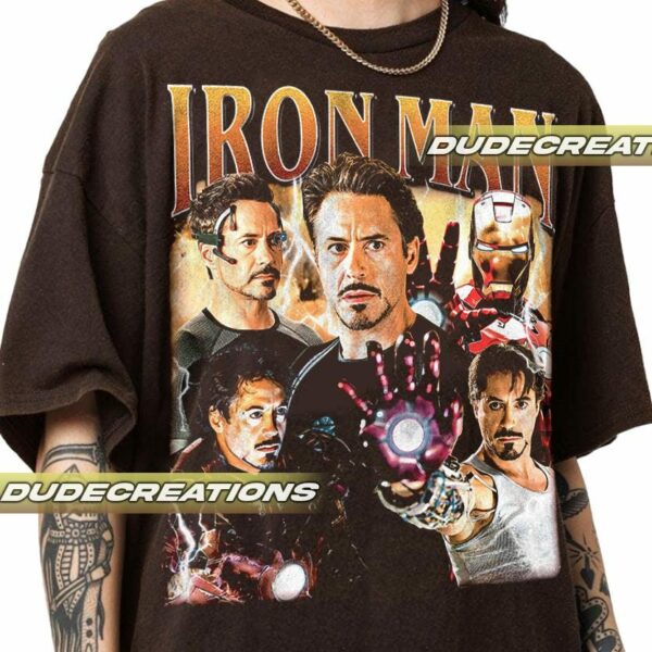 Limited Iron Man Tony Stark Vintage T Shirt Shirt Gift For Woman and Man Unisex T Shirt GP02 3