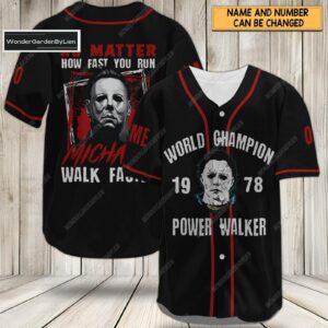 Michael Myers Halloween Baseball Jersey Horror Character Baseball Shirt Spooky Movie Jersey Customized Baseball Jersey Gift For Halloween 1