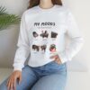 Moo Deng Mood Unisex Heavy Blendtm Crewneck Sweatshirt Cute Funny Cozy Viral Sweater Unique Gift 2