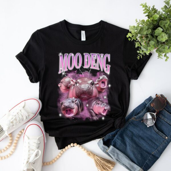 Moo Deng Shirt Cute Baby Moo Deng Hippo Bootleg Design Thailand Zoo Baby Pygmy Hippo Lover Shirt Moo Deng Vintage shirt Capybara Shirt 2