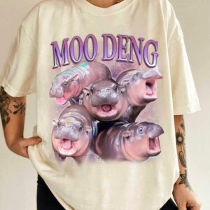 Moo Deng Shirt I Love Moo Deng Shirt Moo Deng Bootleg Rap Tee Hippo Lover T Shirt Cute Baby Hippo Shirt Moo Deng I Love You Shirt 0