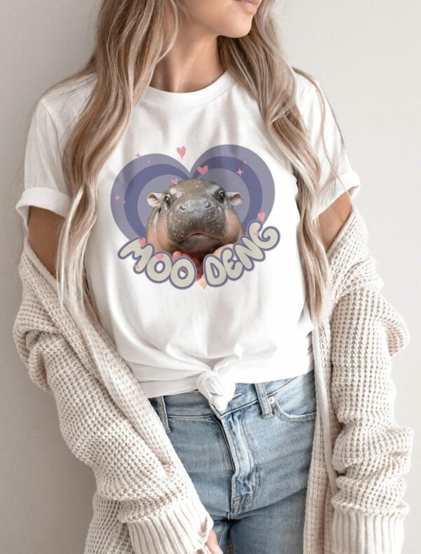 Moo Deng Shirt moo deng merch moo deng gift Moo Deng I love you I heart you Shirt Baby Hippo Shirt Moo Deng T Shirt Trendy Shirt 0