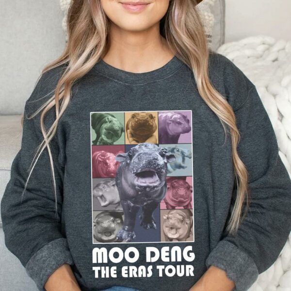 Moo Deng The Eras Tour Shirt Moo Deng Shirt Moo Deng Bouncy Pig T Shirt Cute Thai Baby Hippo Shirt Adorable Animal Tee 4