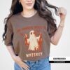 My Favorite Spirit Is Whiskey Halloween T Shirt Funny Boo Ghost Graphic Tee Retro Spooky Season Whiskey Lover Shirt Cute Autumn Fall Gift 6