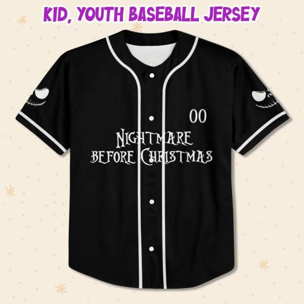 Personalize Jack Skellington Custom Name Nightmare Before Baseball Team Jersey Jack Skellington Disneyland Jersey Birthday Gift 2