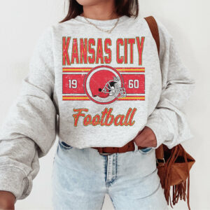 Retro Kansas City Football Gift Kansas City Vintage Football Sweater Kansas City Football Crewneck For Women Kansas City Mens Sweatshirt 1