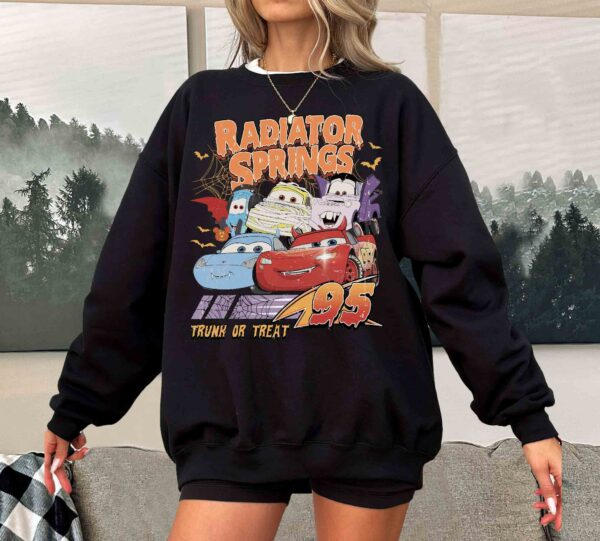 Retro Radiator Springs Cars Movie Halloween Shirt Lightning McQueen Halloween Shirt Disney Halloween Trip Halloween Party Halloween Gift 5