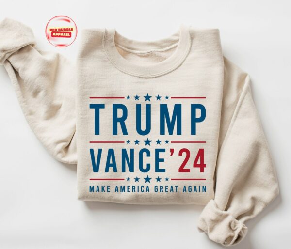 Trump Vance 24 Shirt Trump 2024 Sweatshirt President Trump Republican Shirt Republican Gifts Support Trump Shirt American Flag Shirt 1