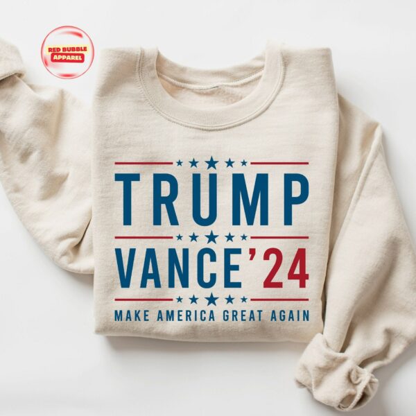 Trump Vance 24 Shirt Trump 2024 Sweatshirt President Trump Republican Shirt Republican Gifts Support Trump Shirt American Flag Shirt 1