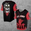 US ARMY Grunge Skull Military Baseball Jersey S 5XL 1