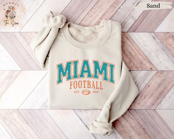 Vintage Miami Football Crewneck Sweatshirt Dolphins Sweatshirt Miami Football Game Day Dolphins Fans Gift Miami Football Game Day Shirt 3