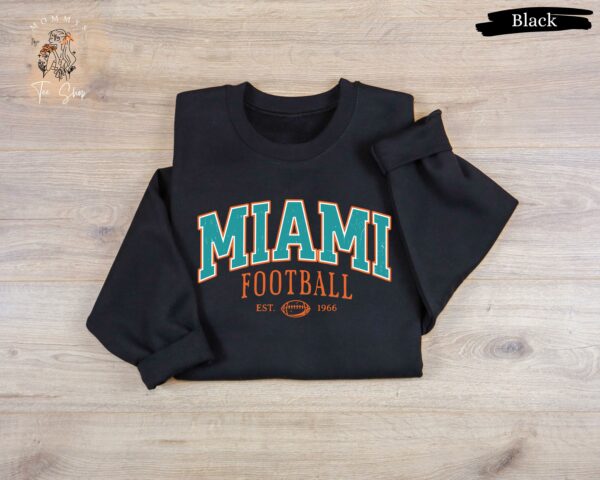 Vintage Miami Football Crewneck Sweatshirt Dolphins Sweatshirt Miami Football Game Day Dolphins Fans Gift Miami Football Game Day Shirt 6