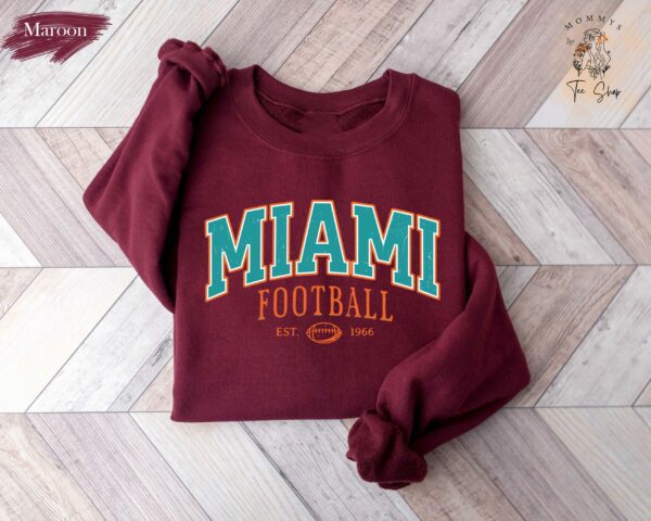 Vintage Miami Football Crewneck Sweatshirt Dolphins Sweatshirt Miami Football Game Day Dolphins Fans Gift Miami Football Game Day Shirt 7