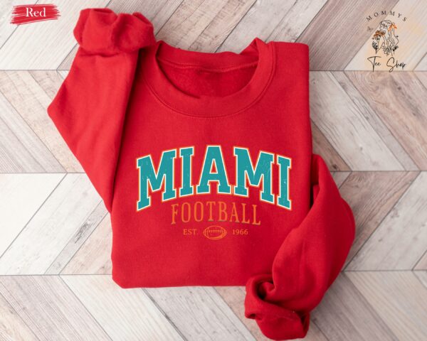 Vintage Miami Football Crewneck Sweatshirt Dolphins Sweatshirt Miami Football Game Day Dolphins Fans Gift Miami Football Game Day Shirt 8