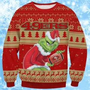 49ers Mr Grinch Very Ugly Christmas Sweaters 2024 1 1