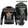 Baby Yoda Oakland Raiders Christmas Ugly Sweater 2 2