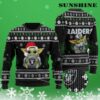 Baby Yoda Oakland Raiders Christmas Ugly Sweater 3 3