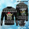 Baby Yoda Oakland Raiders Christmas Ugly Sweater 4 4