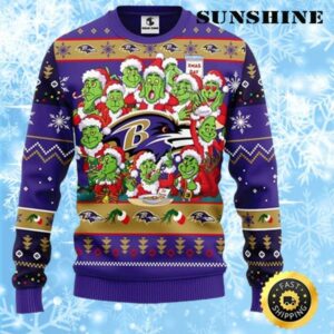 Baltimore Ravens Christmas Ugly Sweater 12 Grinch Xmas 1 1