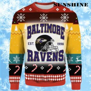 Baltimore Ravens EST 1996 Ugly Christmas Sweater 1 1