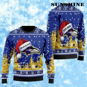 Baltimore Ravens Santa Ugly Christmas Sweater 1 1