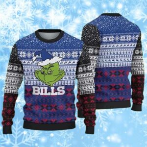 Buffalo Bills Grinch Ugly Football Christmas Sweaters 1 1