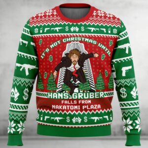 Christmas Hans Gruber Fall Nakatomi Plaza Die Hard Ugly Sweater Movie Xmas Sweater Woman Sweater Sweater Men Funny Xmas Shirt 1