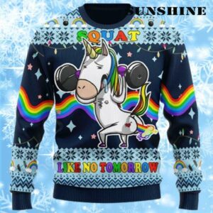 Christmas Sweater With Unicorn Squat Like No Tomorrow 1 1