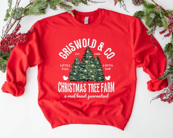 Christmas Tree Sweatshirt Griswolds Tree Farm Since 1989 Crewneck Xmas Family Gift Holiday Spirit Shirt Little Full Lotta Sap 4