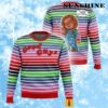 Chuckie Doll Good Guys Ugly Christmas Sweater Chucky Good Guy Sweater Chucky Striped Sweater 1 1