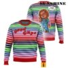 Chuckie Doll Good Guys Ugly Christmas Sweater Chucky Good Guy Sweater Chucky Striped Sweater 2 2