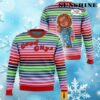 Chuckie Doll Good Guys Ugly Christmas Sweater Chucky Good Guy Sweater Chucky Striped Sweater 4 4