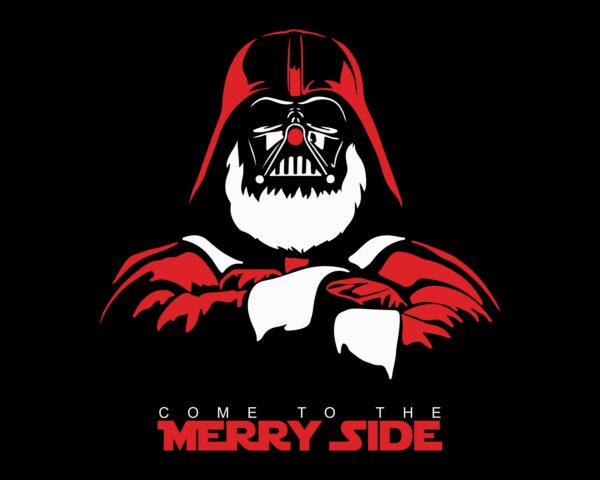 Come to the Merry Side Star Wars Christmas Darth Vader Holiday T Shirt Disney Galaxys Edge BLACK 2